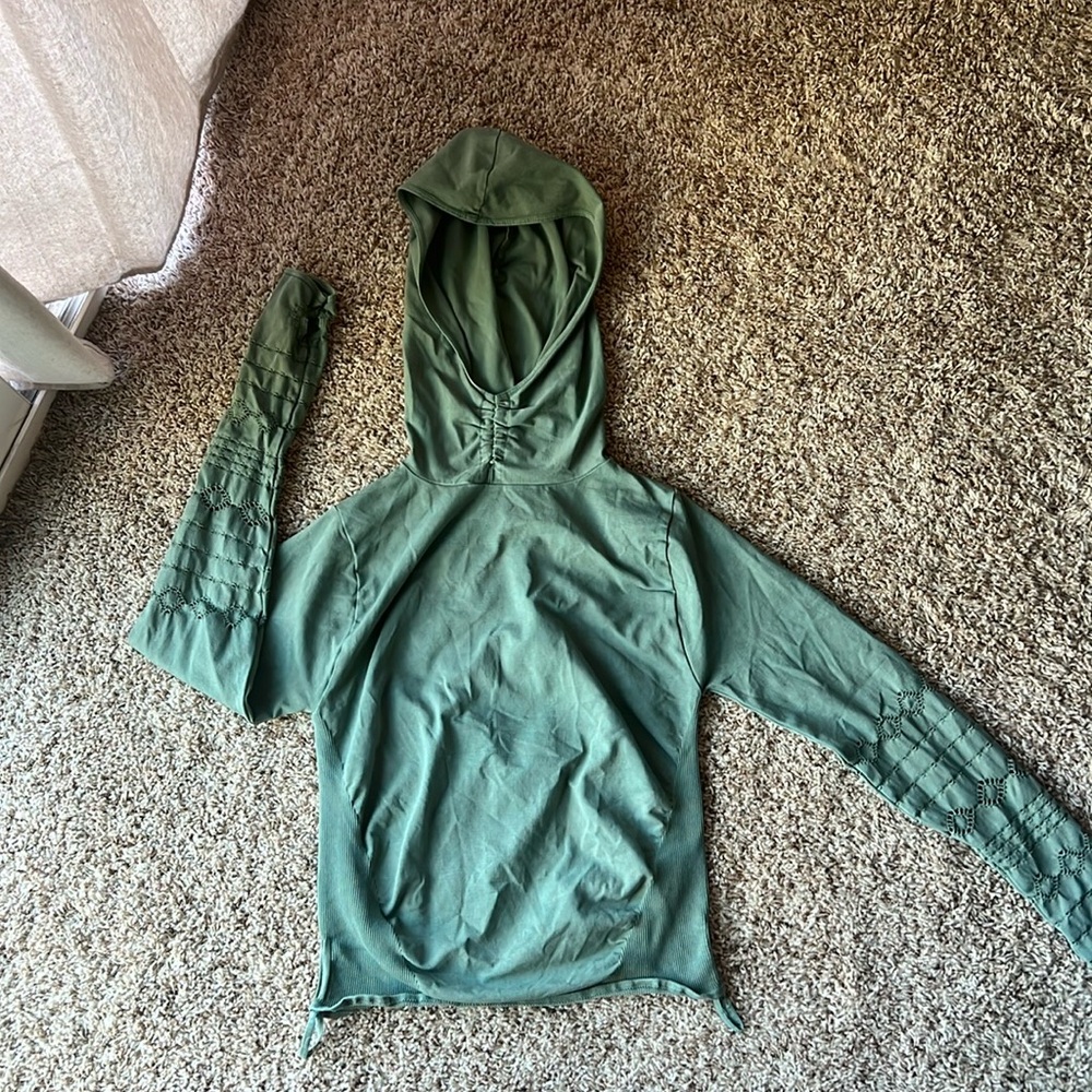 Free People movement hooded workout top